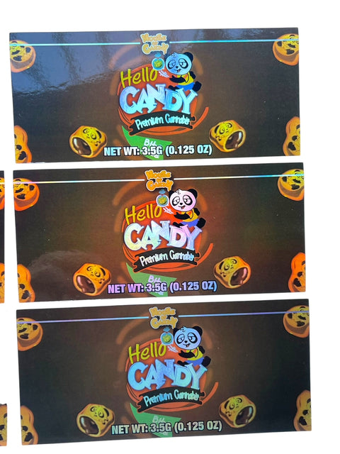 Popsicle Hello Candy 3.5 grams Container Holographic Sticker