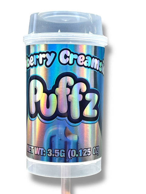 Popsicle Puffz Raspberry Creamsicle 3.5 grams Container Holographic Sticker