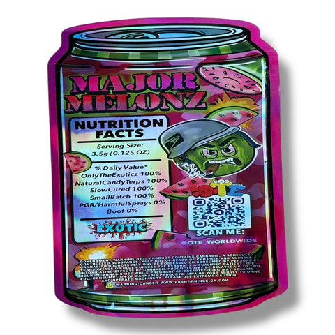 Exotic Major Melonz Mylar Bag 3.5 Grams