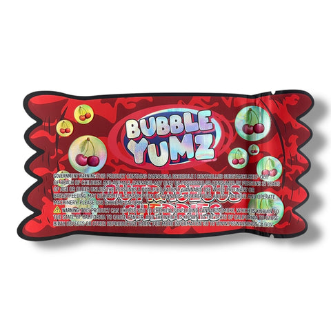 Bubble Yumz Outrageous Cherries Mylar Bag 3.5 Grams