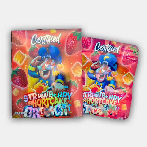 Strawberry Shortcake Mylar Bag with Box 3.5 Grams