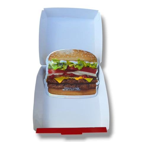 Zaza King Burger 3.5g Mylar Bag & Burger Box Set | Smell Proof Packaging