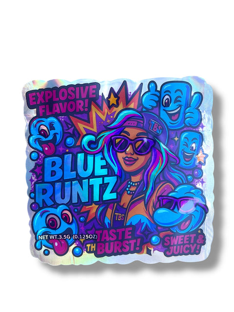 Blue Runtz Mylar Bag 3.5 Grams