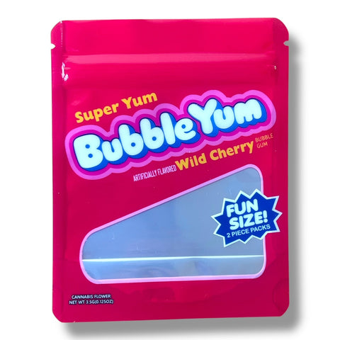 Bubble Yum Wild Cherry Mylar Bag 3.5 Grams