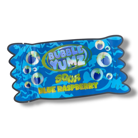 Bubble Yumz Sour Blue Raspberry Mylar Bag 3.5 Grams