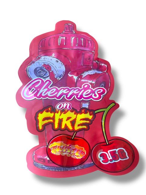 Cherries on Fire Twisted Mylar Bag 3.5 Grams