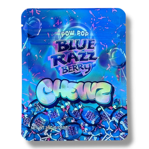 Chews Blue Razz Berry Mylar Bag 3.5 Grams
