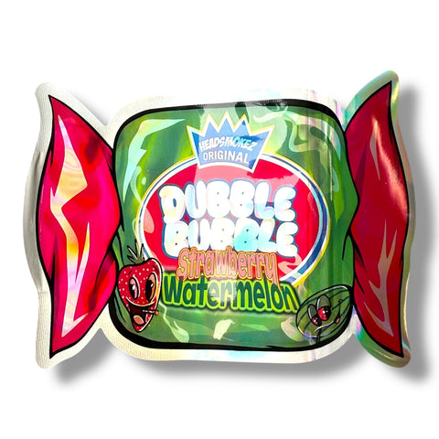 Dubble Bubble Strawberry Watermelon Mylar Bag 1 Grams