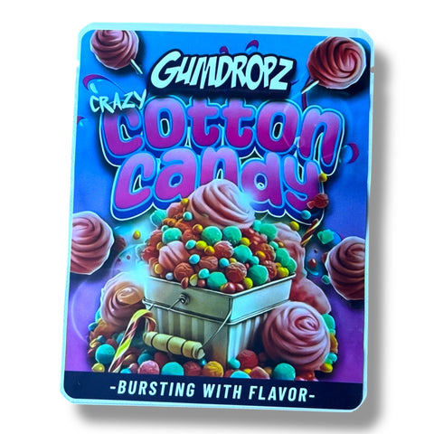 Gumdropz Crazy Cotton Candy (Soft Sticker) Mylar Bag 3.5 Grams