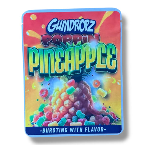 Gumdropz Poppin Pineapple (Soft Sticker) Mylar Bag 3.5 Grams