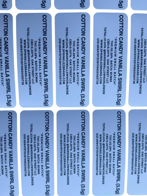 Cotton Candy Vanilla Swirl (Soft Sticker) Mylar Bag 3.5 Grams