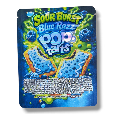Sour Burst Blue Razz Pop Tarts Mylar Bag 3.5 Grams