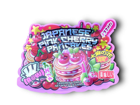 Japanese Pink Cherry Pancakes Mylar Bag with Box 3.5 Grams