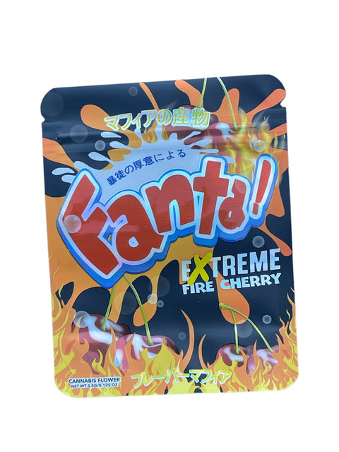 Fanta! Extreme Fire Cherry Mylar Bag with Box 3.5 Grams | Ziplock Baggies