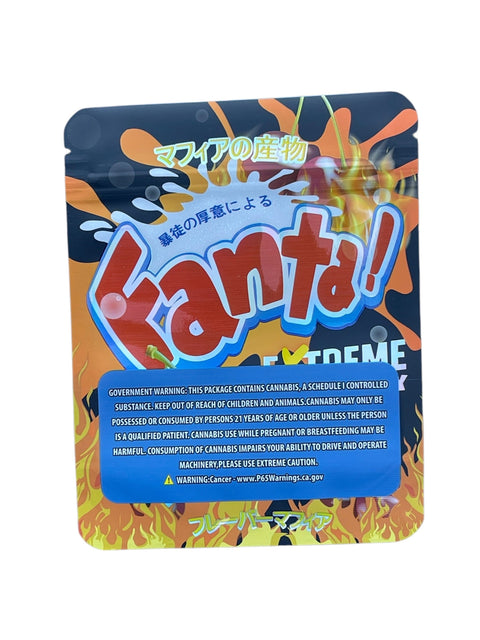 Fanta! Extreme Fire Cherry Mylar Bag with Box 3.5 Grams | Ziplock Baggies