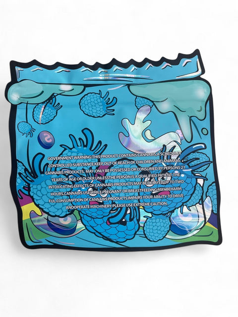 ZKitt Blue Raspberry Zour Punch Mylar Bag 3.5 Grams