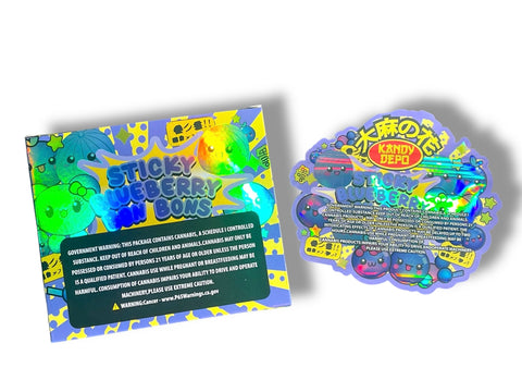 Kandy Depo Sticky Blueberry Bon Bons Mylar Bag with Box 3.5 Grams