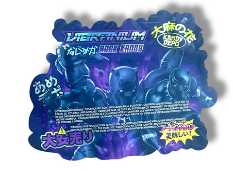 Vibranium Rock Candy Mylar Bag with Box 3.5 Grams