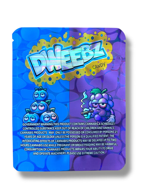Dweebz Grape and Blueberry Mylar Bag 3.5 Grams