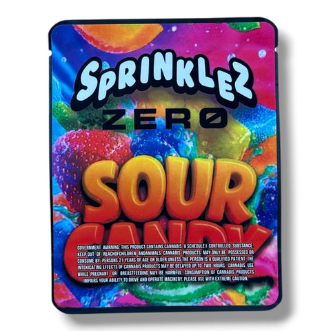 Sprinkles Zero Sour Candy (Soft Sticker) Mylar Bag 3.5 Grams