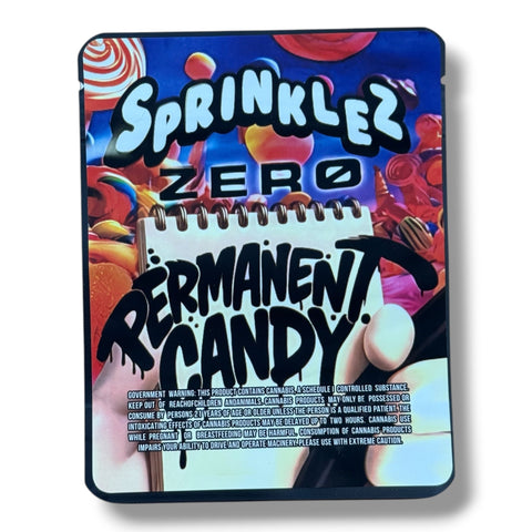 Sprinkles Zero Permanent Candy (Soft Sticker) Mylar Bag 3.5 Grams