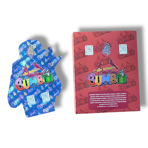 Sexy Red Pound House Gumbo Mylar Bag with Box 3.5 Grams