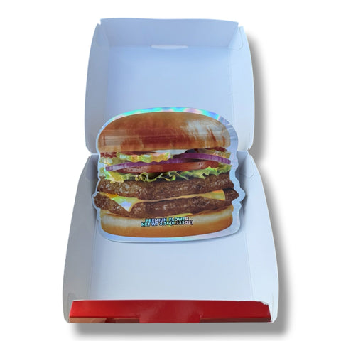 Zandy's 3.5g Mylar Bag & Burger Box Set | Smell Proof Packaging