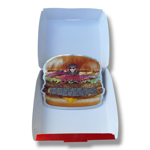 Zandy's 3.5g Mylar Bag & Burger Box Set | Smell Proof Packaging