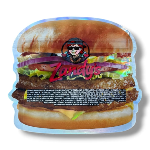 Zandy's 3.5g Mylar Bag & Burger Box Set | Smell Proof Packaging
