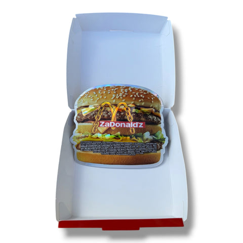 ZaDonald'z 3.5g Mylar Bag & Burger Box Set | Smell Proof Packaging