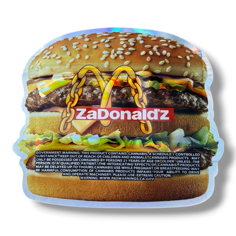 ZaDonald'z 3.5g Mylar Bag & Burger Box Set | Smell Proof Packaging
