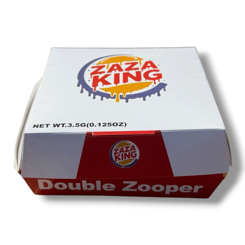Zaza King Burger 3.5g Mylar Bag & Burger Box Set | Smell Proof Packaging