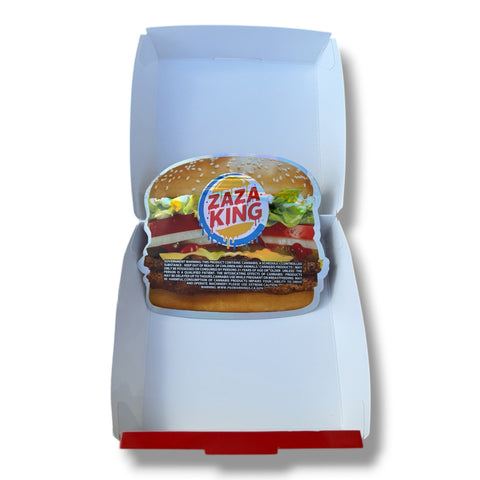 Zaza King Burger 3.5g Mylar Bag & Burger Box Set | Smell Proof Packaging