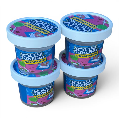 Jolly Rancher Lollipops Ice Cream Jars Plastic Container 3.5 Grams