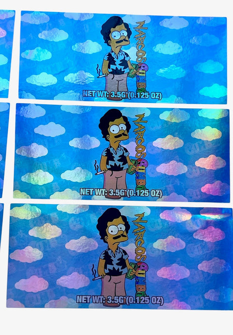 Pushh Pop Popsicclle Narco 3.5 grams Container with Separate Holographic Sticker