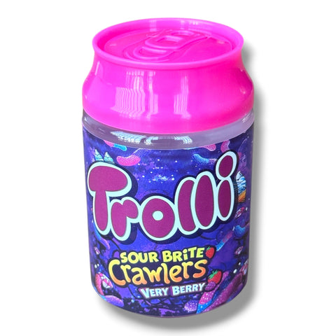 Trolli Sour Brite Crawlers Very Berry 3.5g Soda Can Master Box – 8 Cans