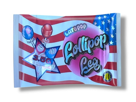 Lato Pop Lollipop Cherry Blue Razz Mylar Bag 3.5 Grams