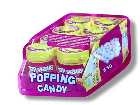 Push Pop Popping Candy (Pink) Mylar Bag 3.5 Grams