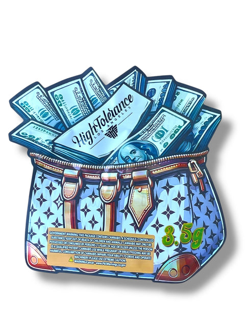 High Tolerance Moneybag Mylar Bag 3.5 Grams