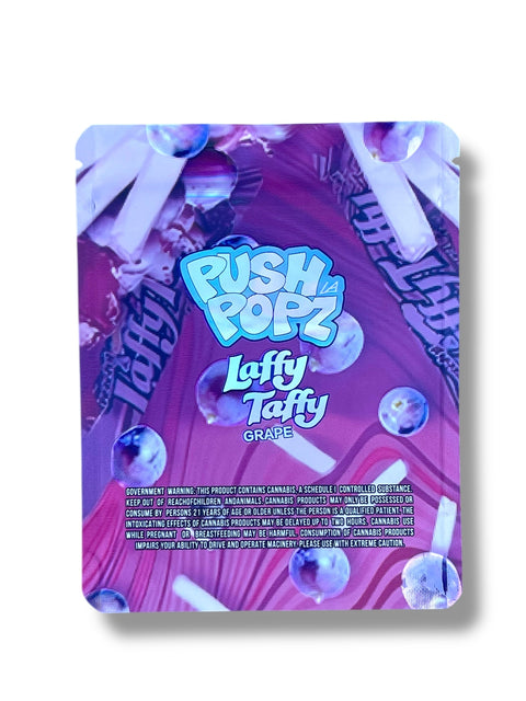 Push Popz Laffy Taffy Grape Mylar Bag 3.5 Grams