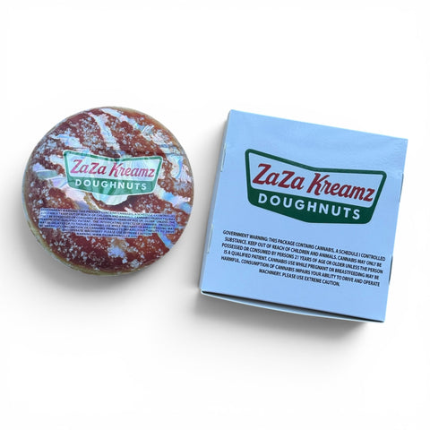 Zaza Kreamz Glazed Doughnuts 3.5g Mylar Bag & Box Set | Smell Proof Packaging