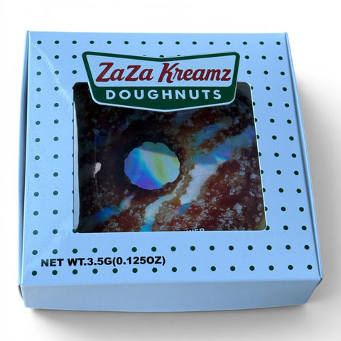 Zaza Kreamz Glazed Doughnuts 3.5g Mylar Bag & Box Set | Smell Proof Packaging