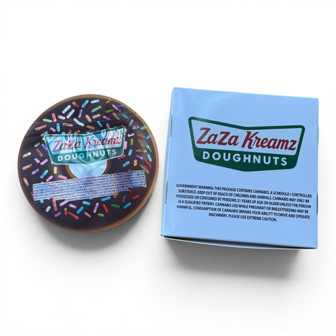 Zaza Kreamz Chocolate Doughnuts 3.5g Mylar Bag & Box Set | Smell Proof Packaging