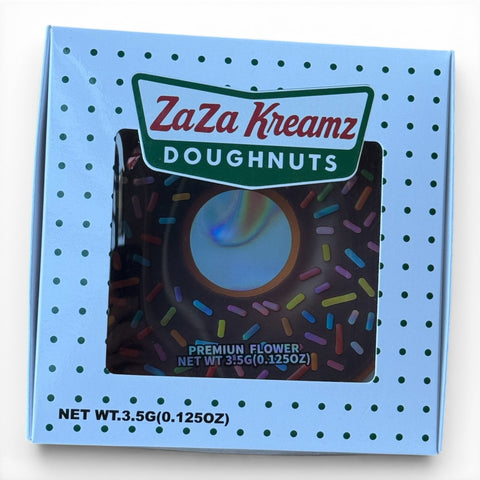 Zaza Kreamz Chocolate Doughnuts 3.5g Mylar Bag & Box Set | Smell Proof Packaging