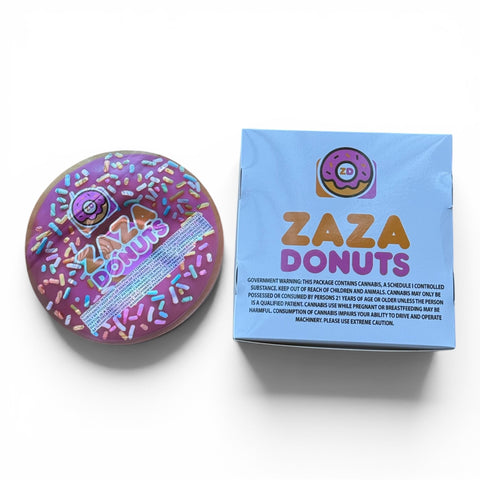 Zaza Donuts Pink 3.5g Mylar Bag & Box Set | Smell Proof Packaging