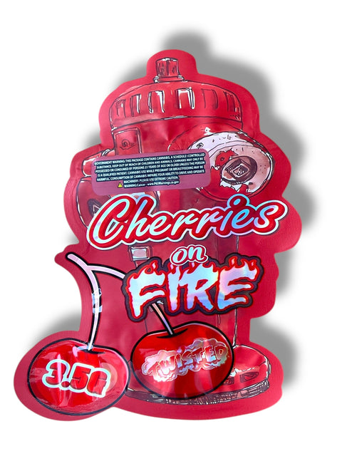 Cherries on Fire Twisted Mylar Bag 3.5 Grams