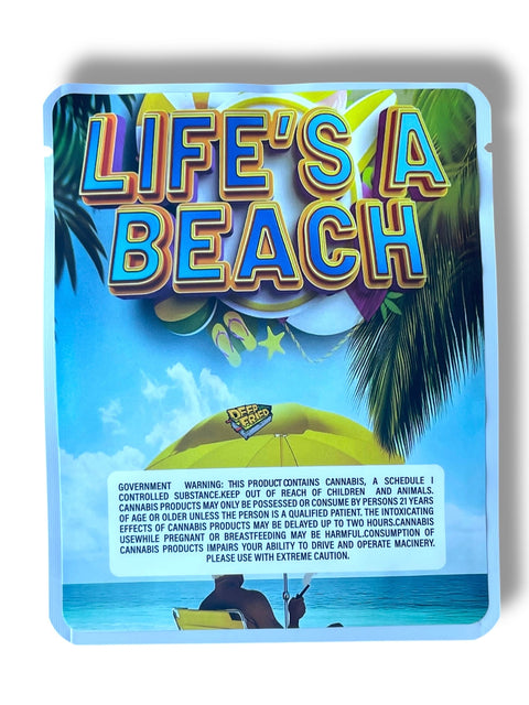 Life's a Beach Sticker Mylar Bag 3.5 Grams