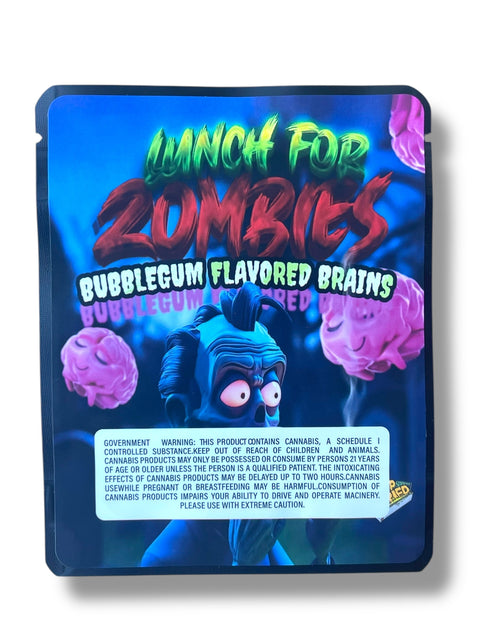 Lunch for Zombies Bubblegum Sticker Mylar Bag 3.5 Grams