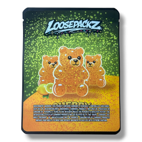 Loosepackz Lemon Gummy Bears (Soft Sticker) Mylar Bag 3.5 Grams