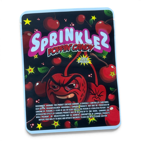 Sprinkles Popping Candy (Soft Sticker) With Stickers and Labels Mylar Bag 3.5 Grams